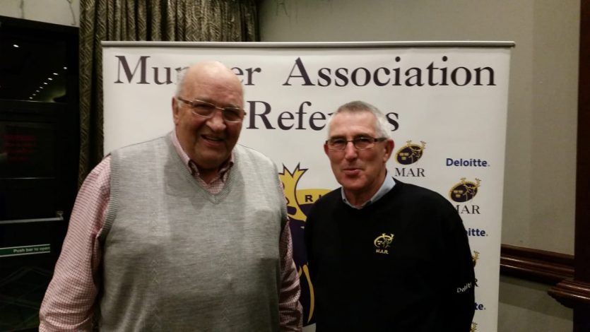 L/R: Match Officials Martin Walsh and John Cole