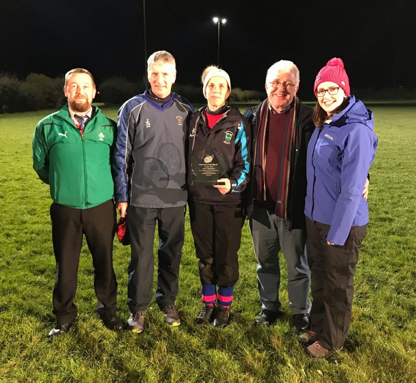 Fethard's Polly Murphy was presented with October's Volunteer of the Month Award.